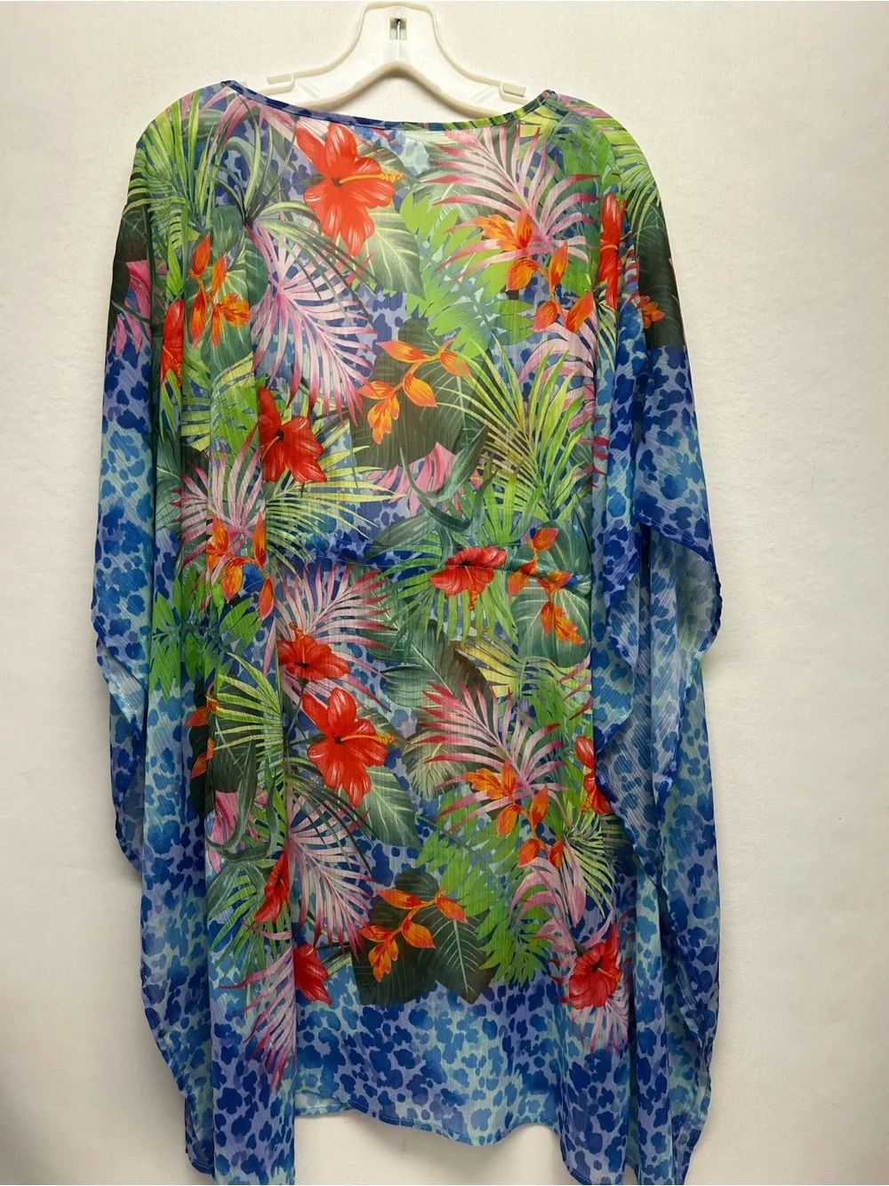 Bleu Rod Beattie Blue Tropical Floral Swim Cover-Up - Picture 9 of 12